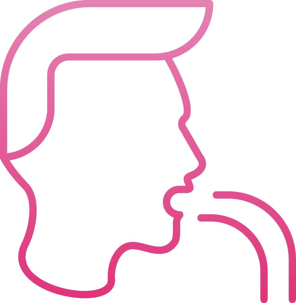 Nausea Line Gradient Icon vector