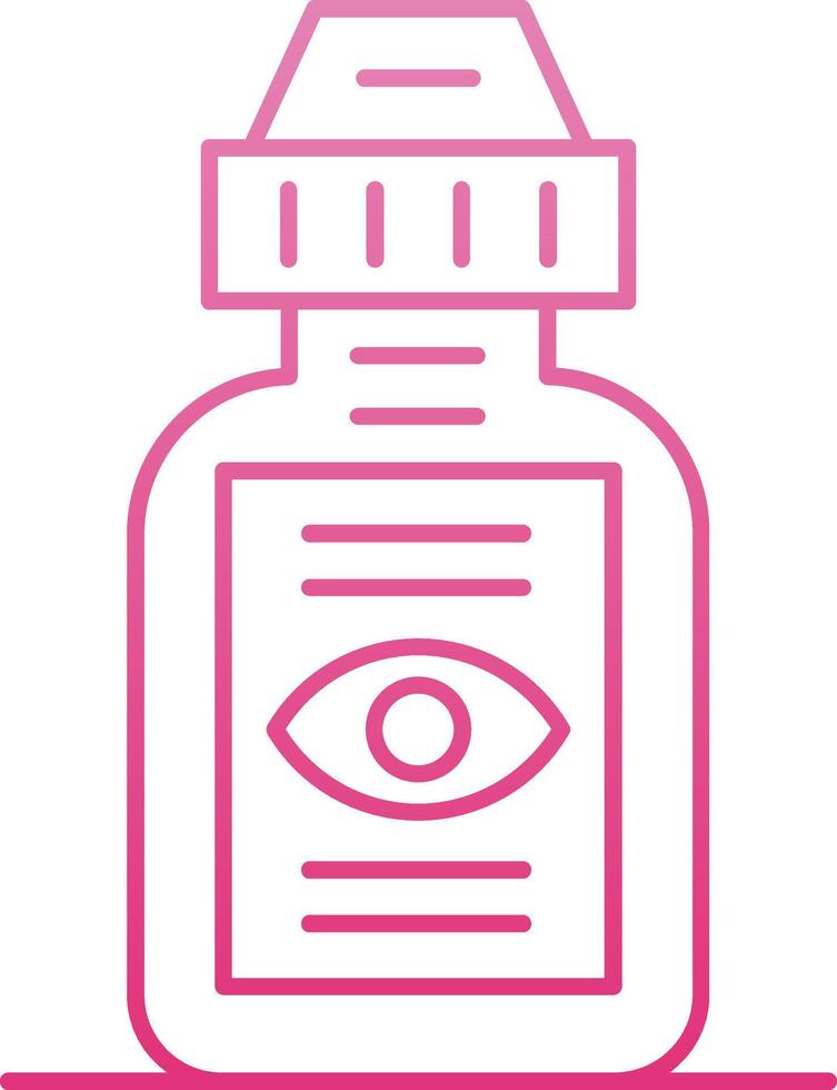 Eyedrops Line Gradient Icon vector