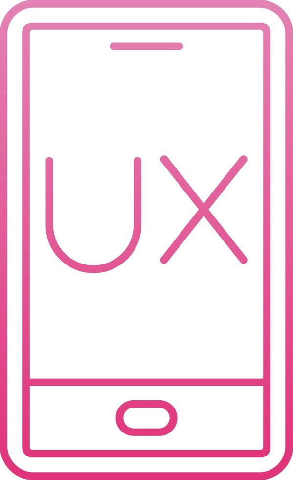 Ux Design Line Gradient Icon vector