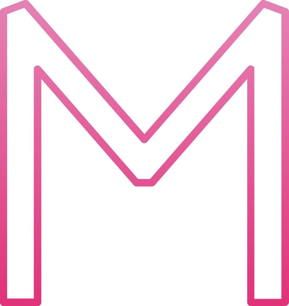 Capital M Icon vector