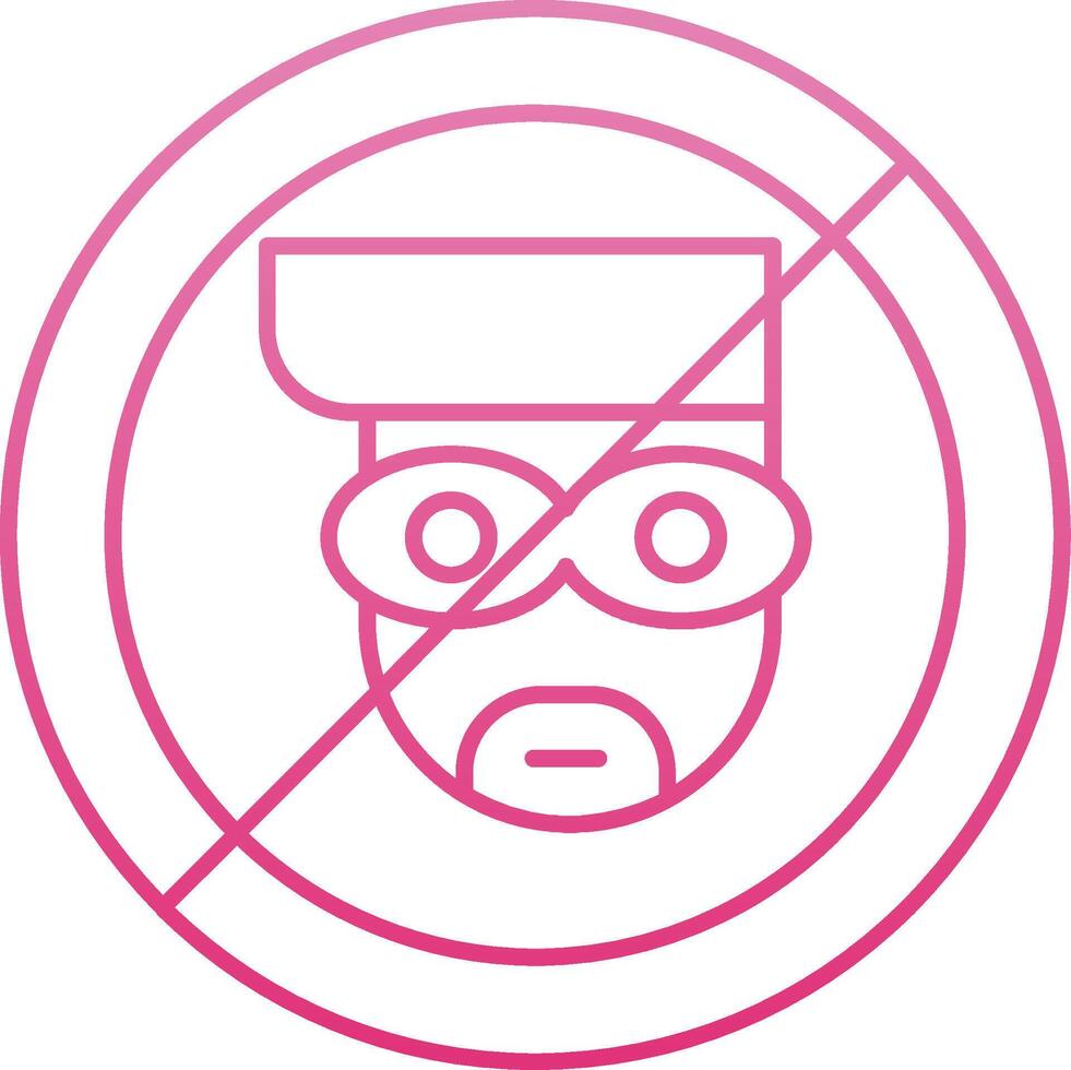 Anti Theft Line Gradient Icon vector
