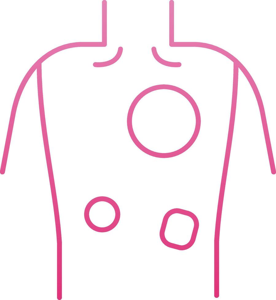 Eczema Line Gradient Icon vector