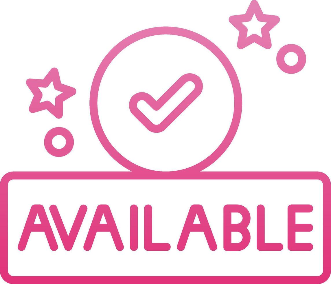 Available Line Gradient Icon vector