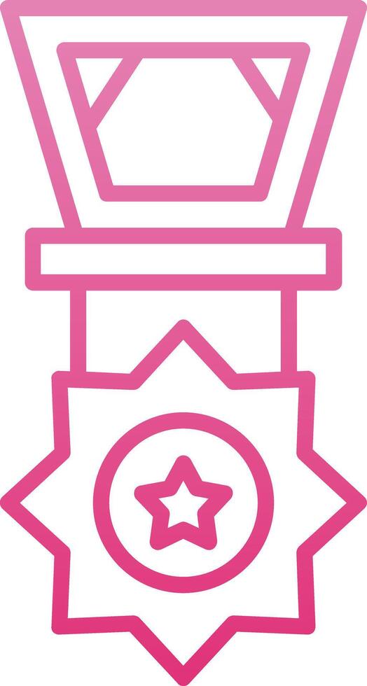 Medal Line Gradient Icon vector