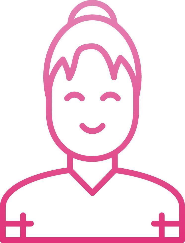 Businesswoman Line Gradient Icon vector