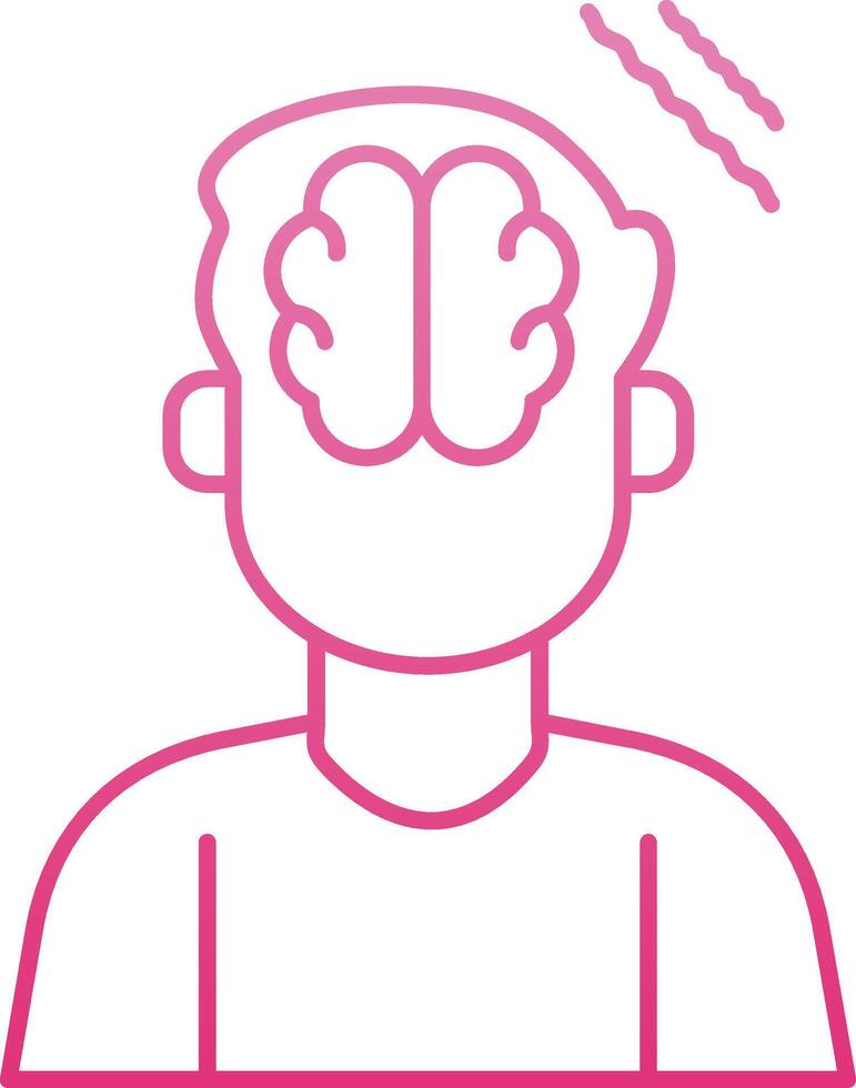 Parkinson Line Gradient Icon vector
