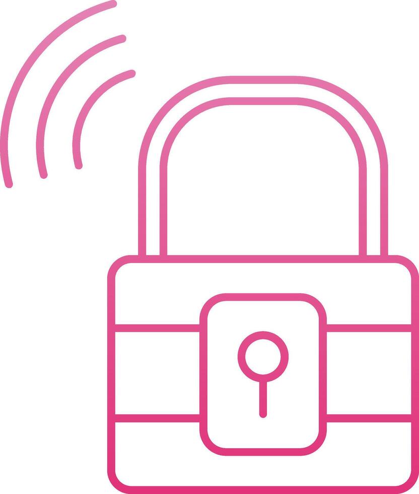 Padlock Line Gradient Icon vector