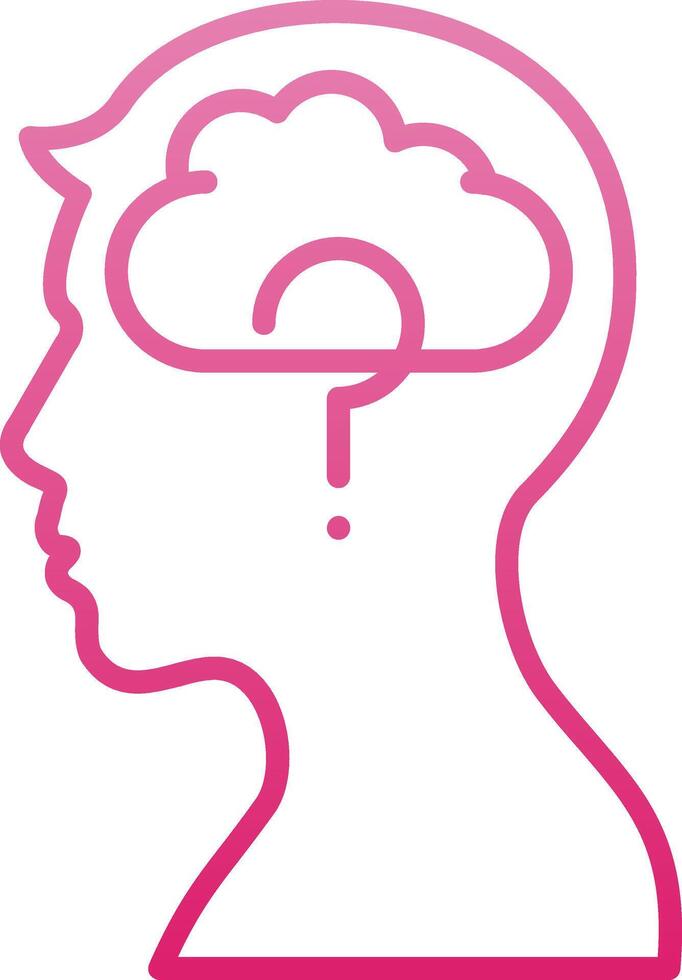 Memory Loss Line Gradient Icon vector