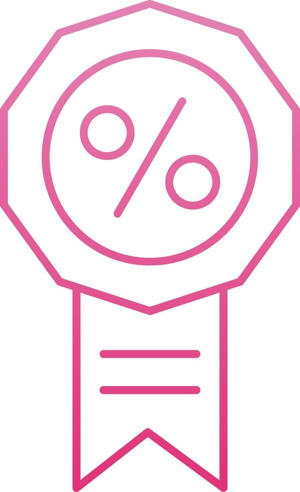 Badge Line Gradient Icon vector