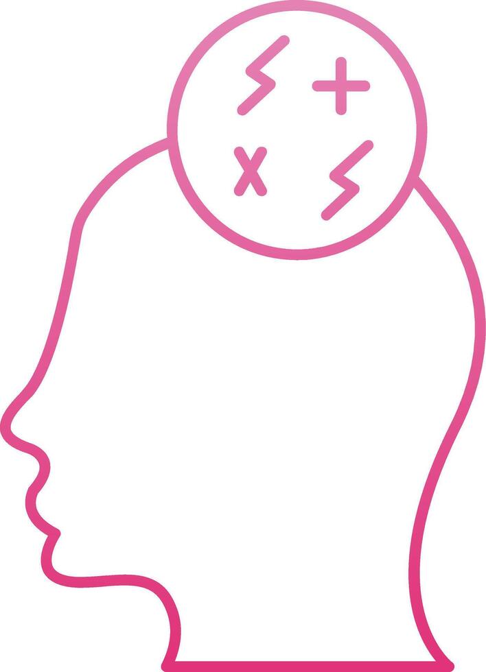 Anxiety Line Gradient Icon vector