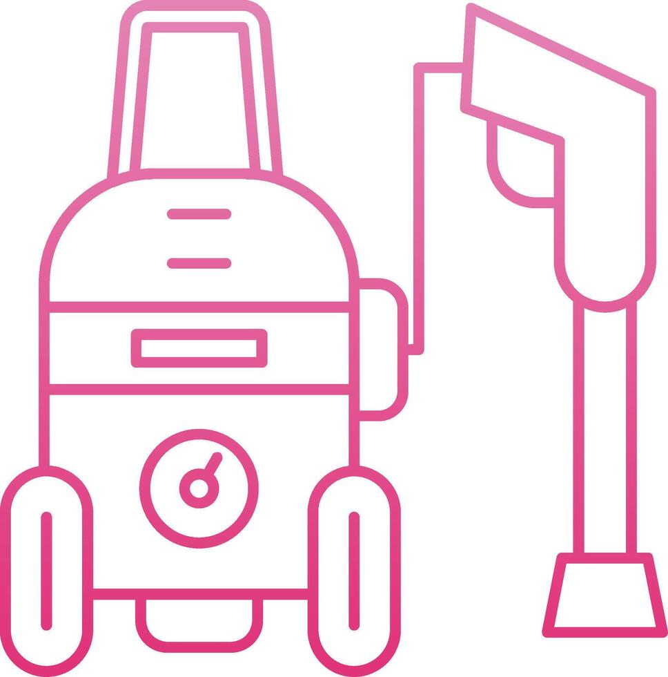 Power Wash Line Gradient Icon vector