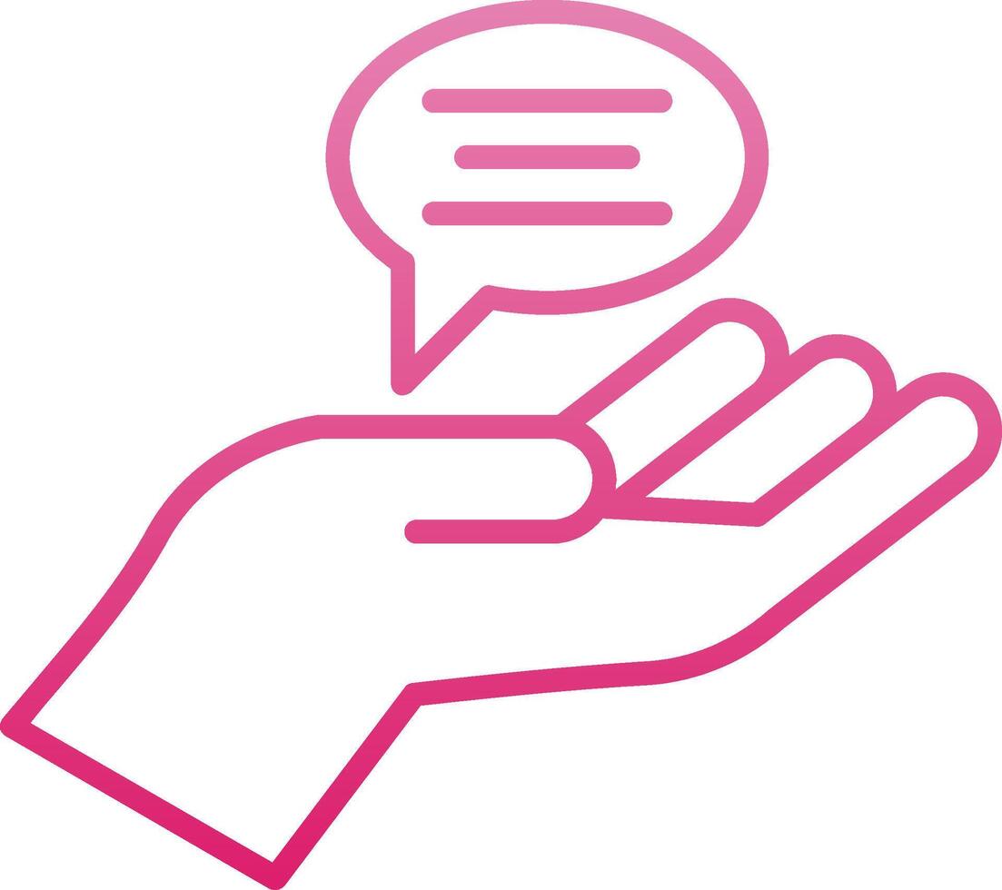 Advice Line Gradient Icon vector