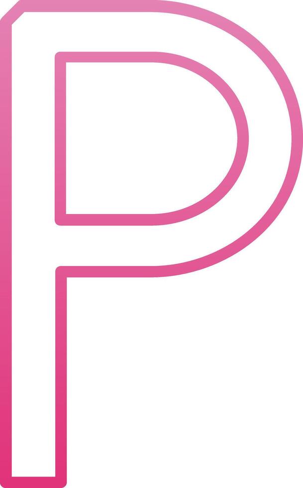 Capital P Icon vector