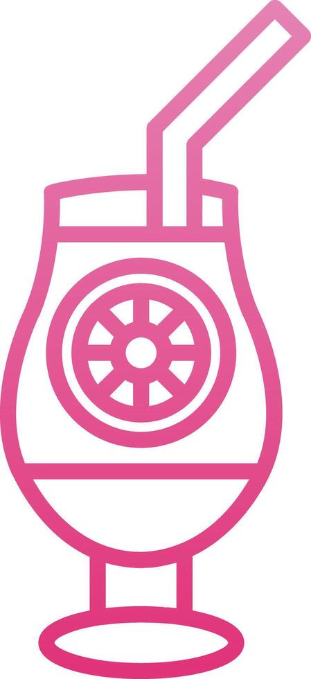 Cocktail Line Gradient Icon vector
