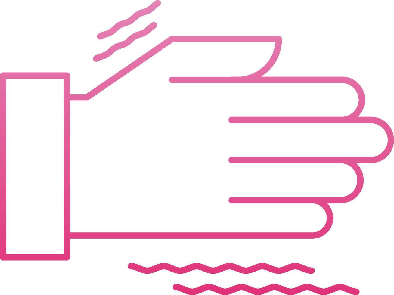 Tremor Line Gradient Icon vector