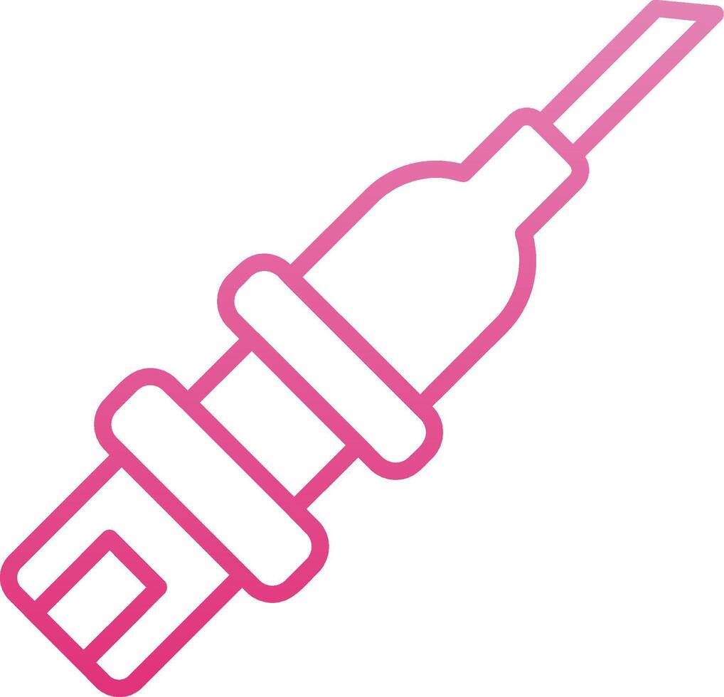Catheterization Line Gradient Icon vector