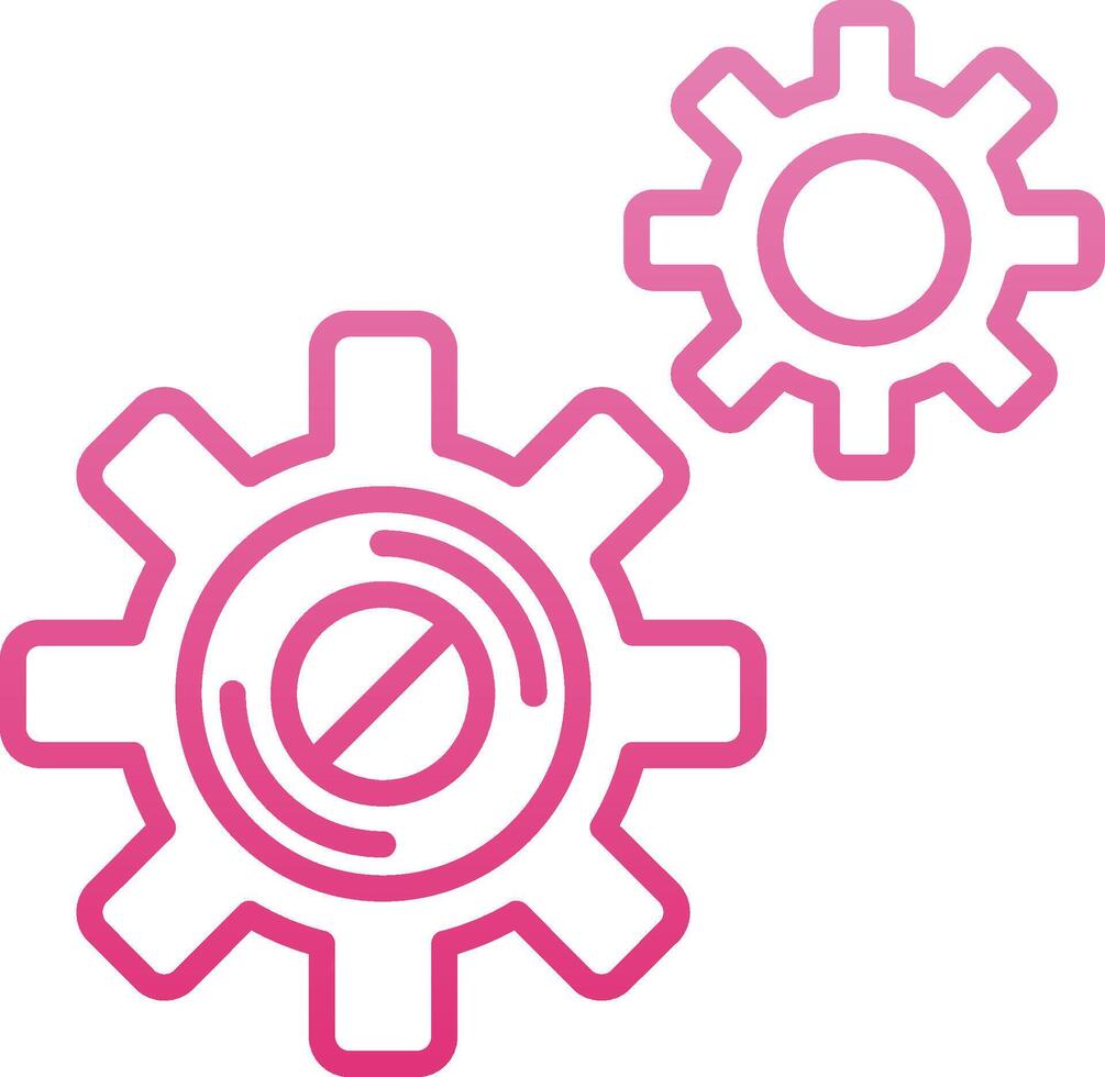Disruption Line Gradient Icon vector