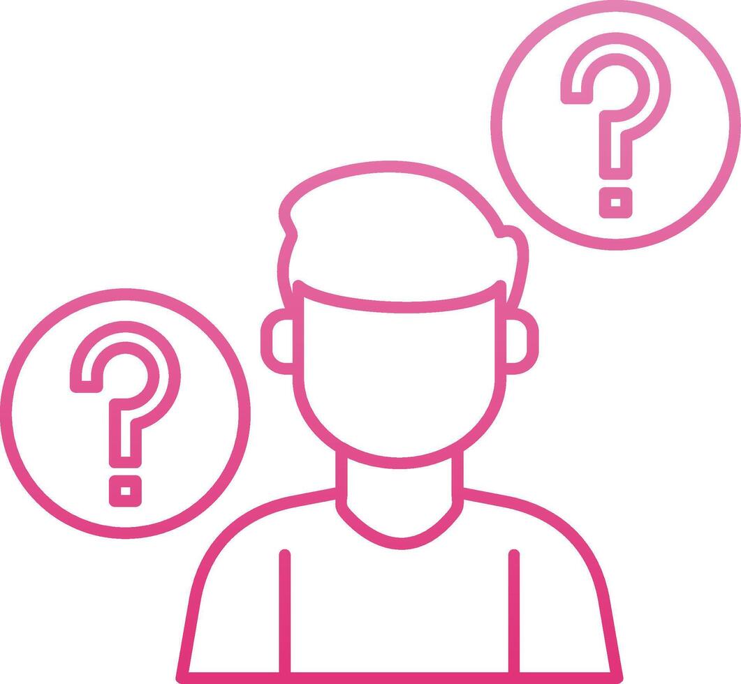 Memory Loss Line Gradient Icon vector