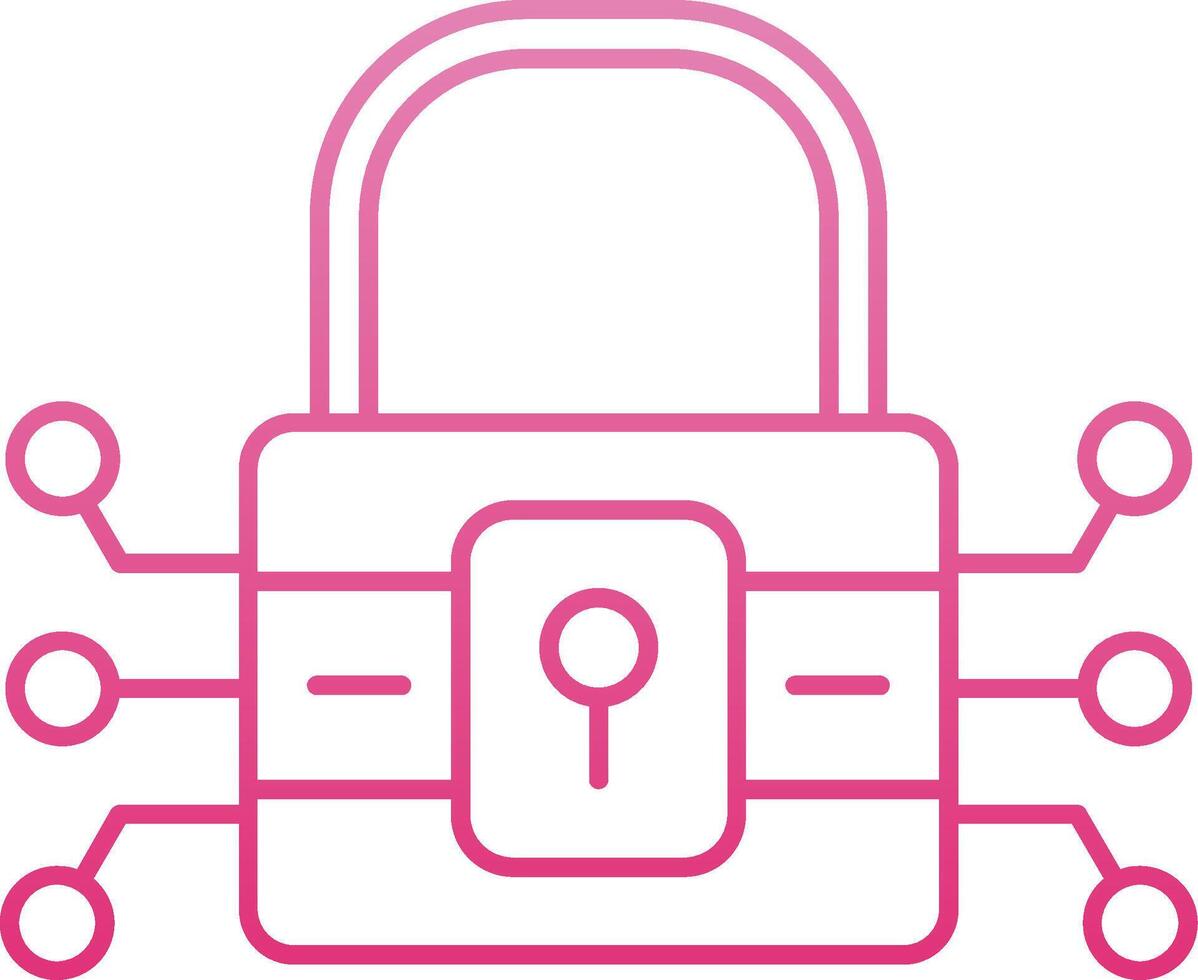 Lock Line Gradient Icon vector