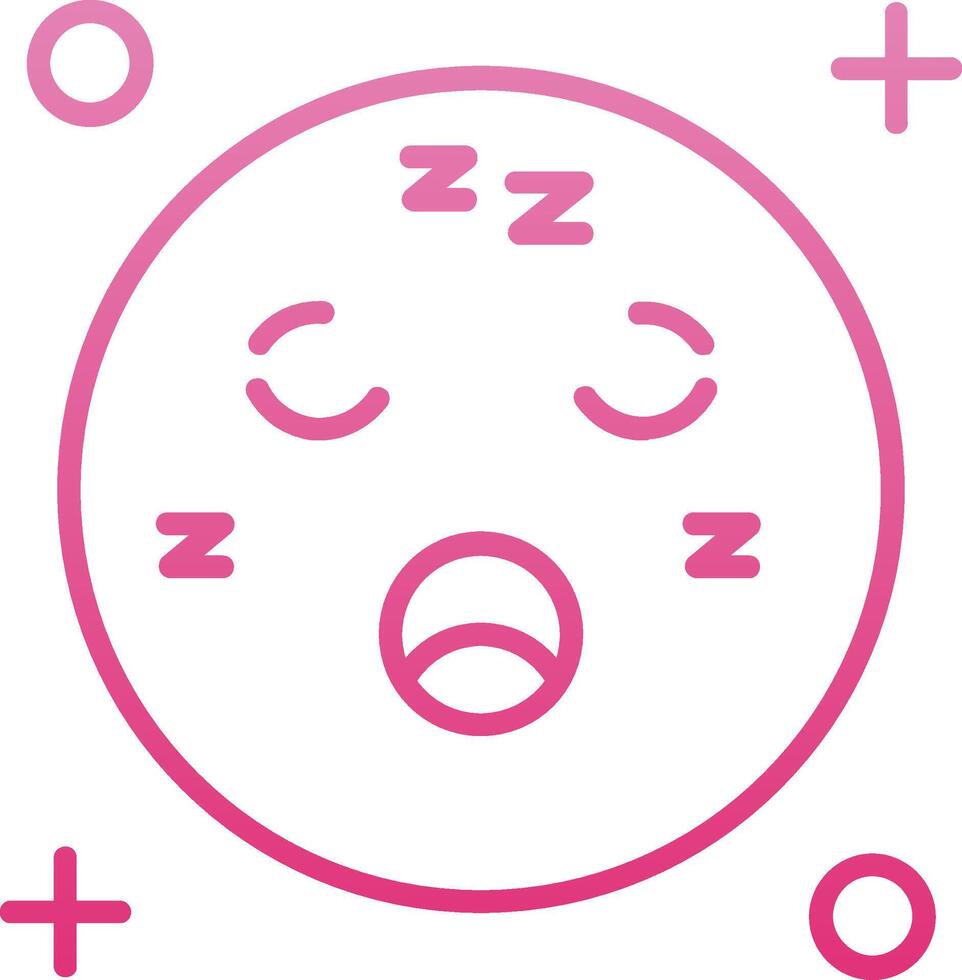 Sleep Line Gradient Icon vector