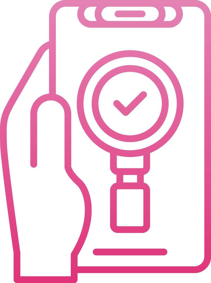 Search Line Gradient Icon vector