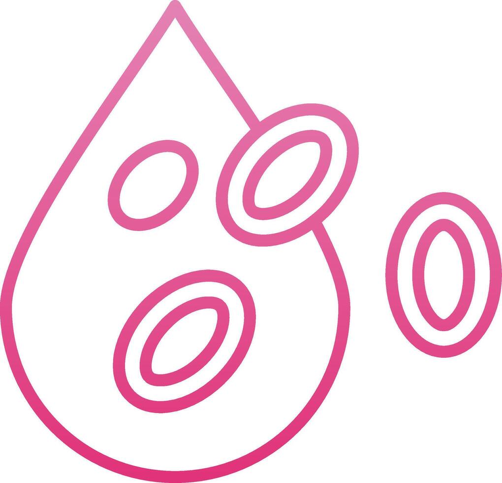 Platelet Line Gradient Icon vector