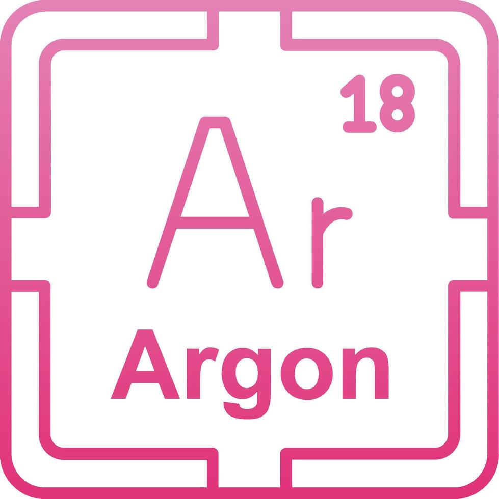 Argon Line Gradient Icon vector