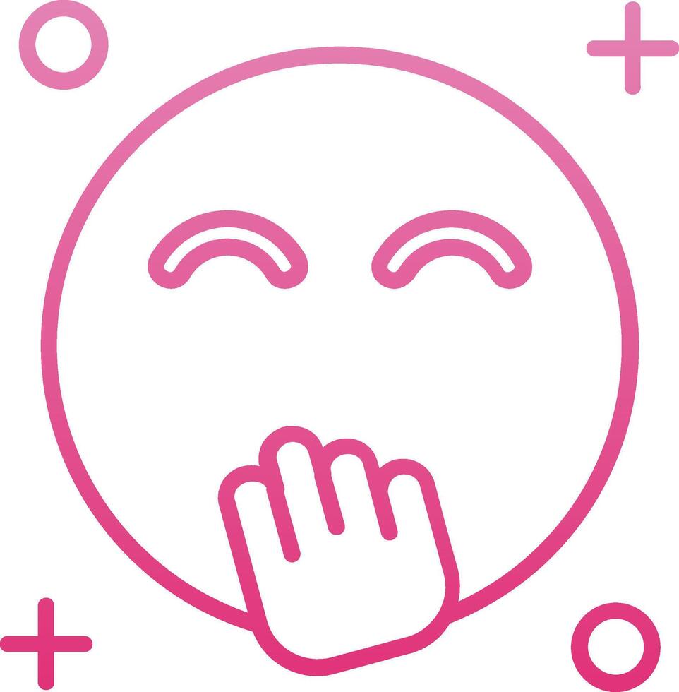 Blush Line Gradient Icon vector
