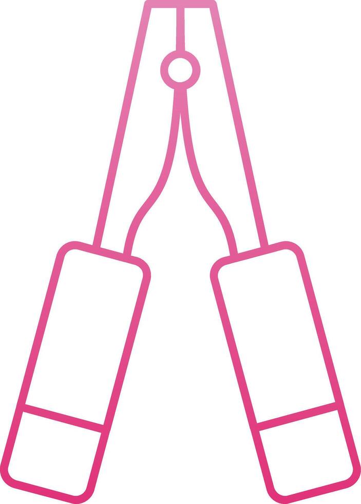 Clamp Line Gradient Icon vector