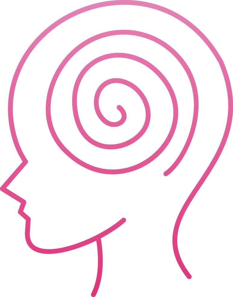 Hallucination Line Gradient Icon vector