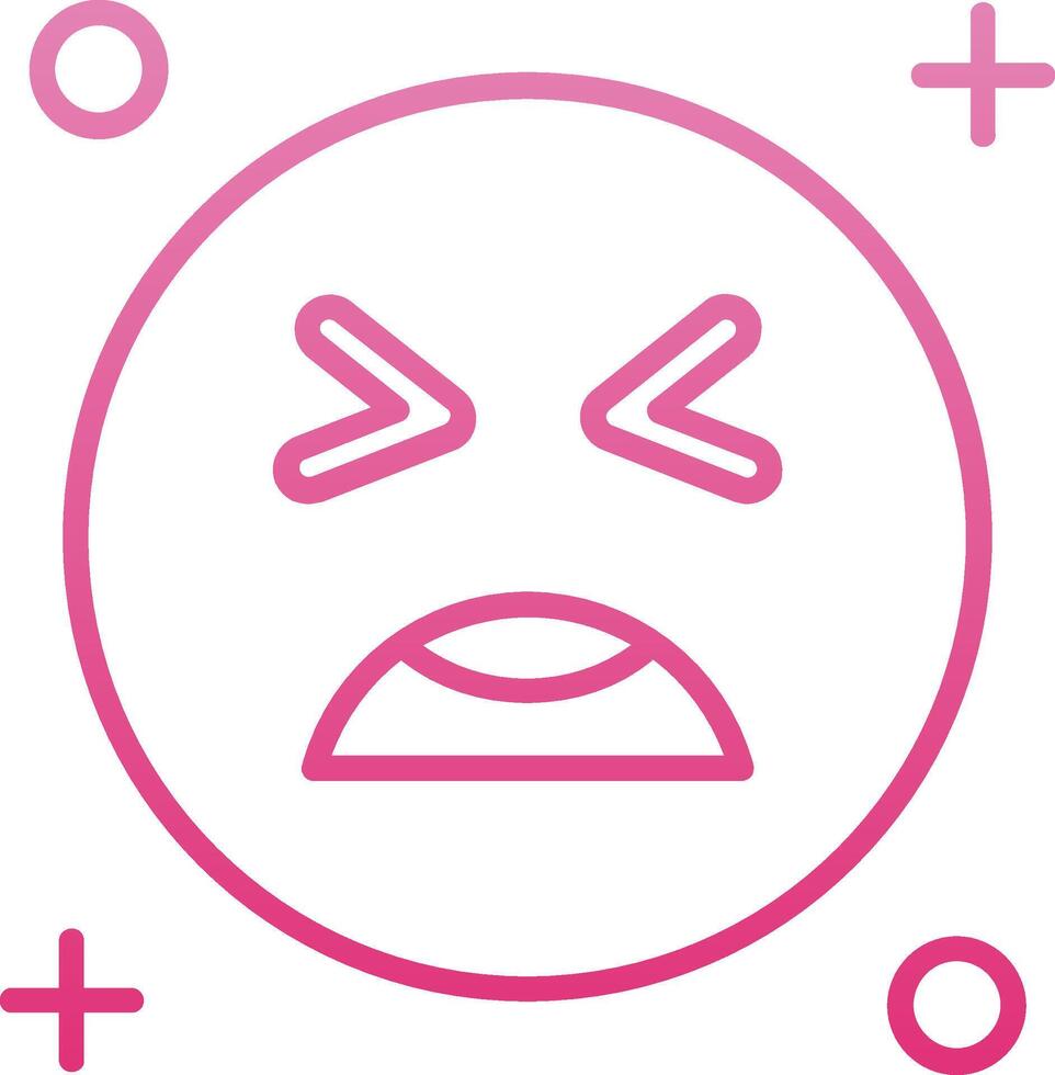 Anguish Line Gradient Icon vector