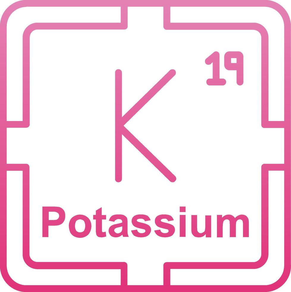 Potassium Line Gradient Icon vector