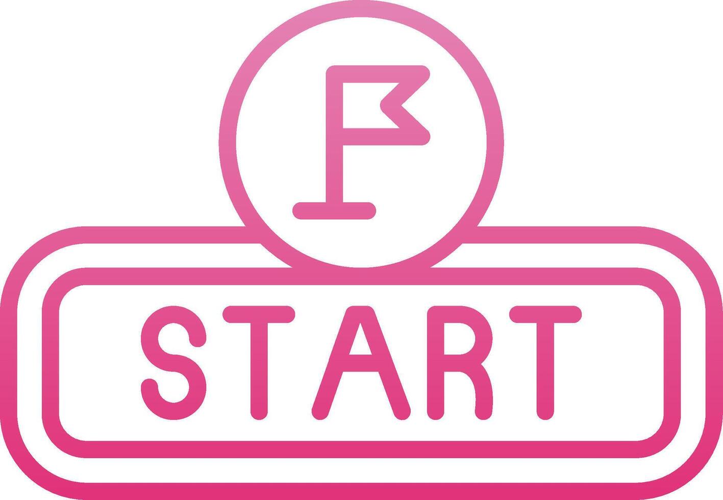 Start Line Gradient Icon vector