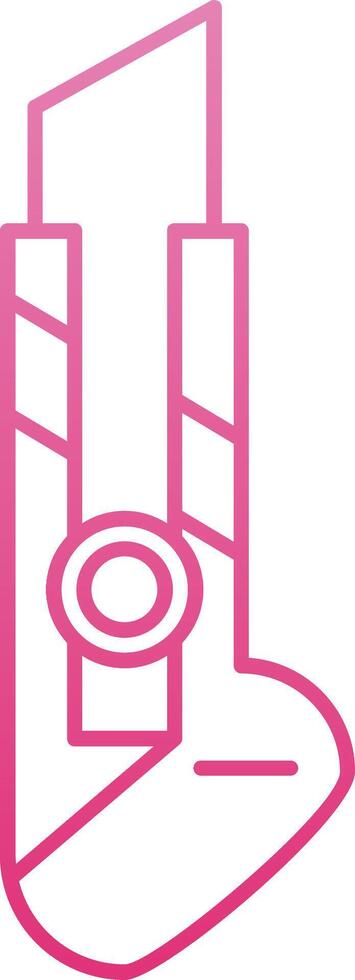 Utility Knife Line Gradient Icon vector