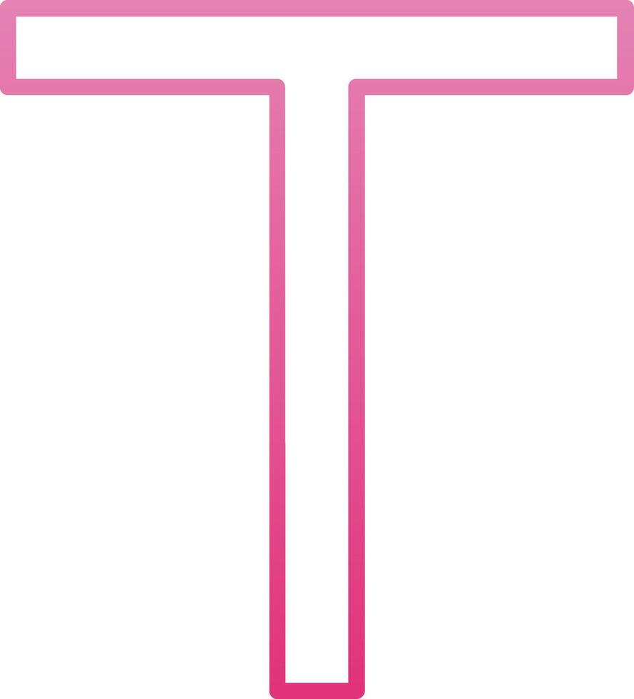 Capital T Icon vector