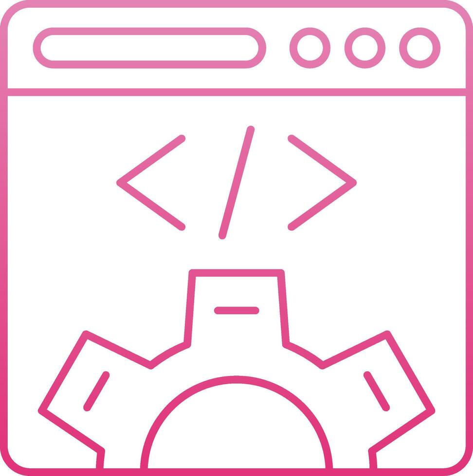 Web Design Line Gradient Icon vector