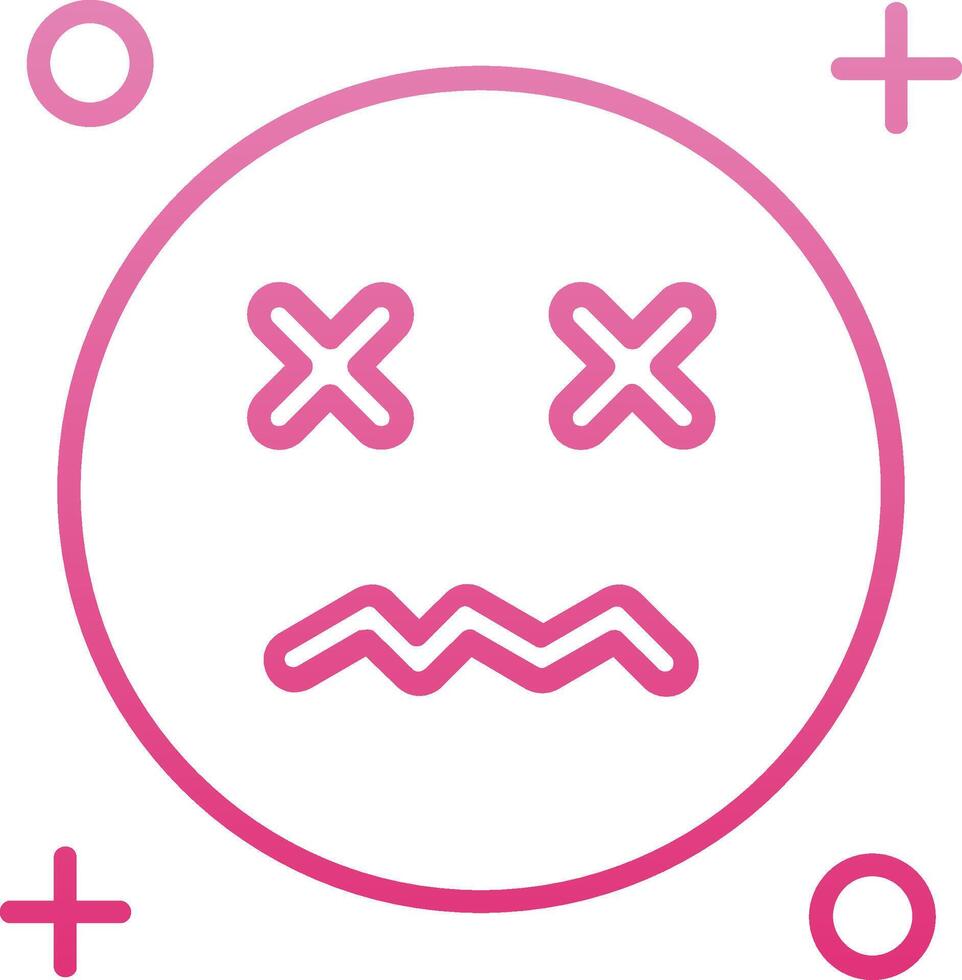 Dead Line Gradient Icon vector