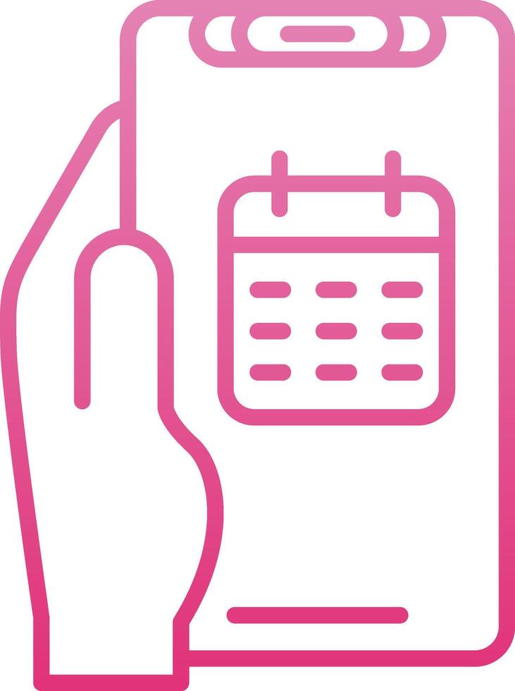 Calendar Line Gradient Icon vector