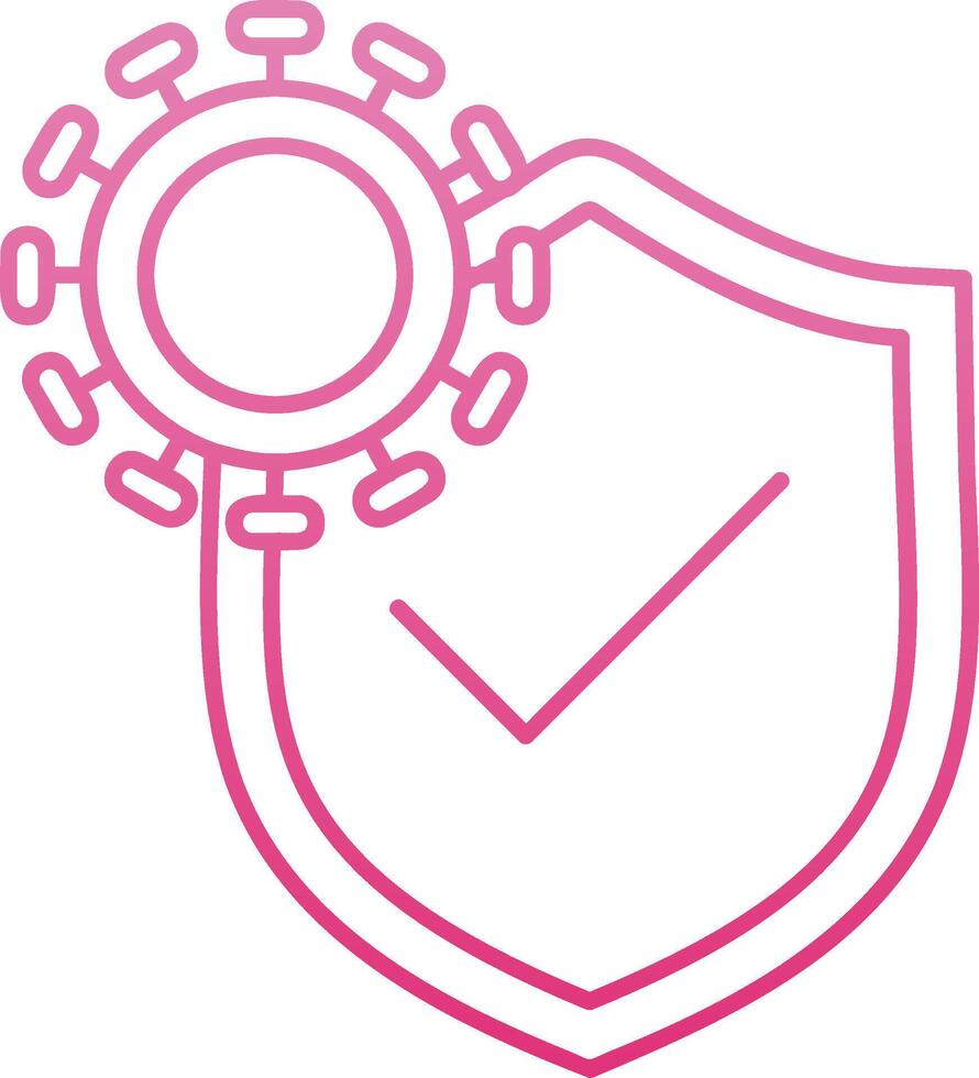 Immune System Line Gradient Icon vector
