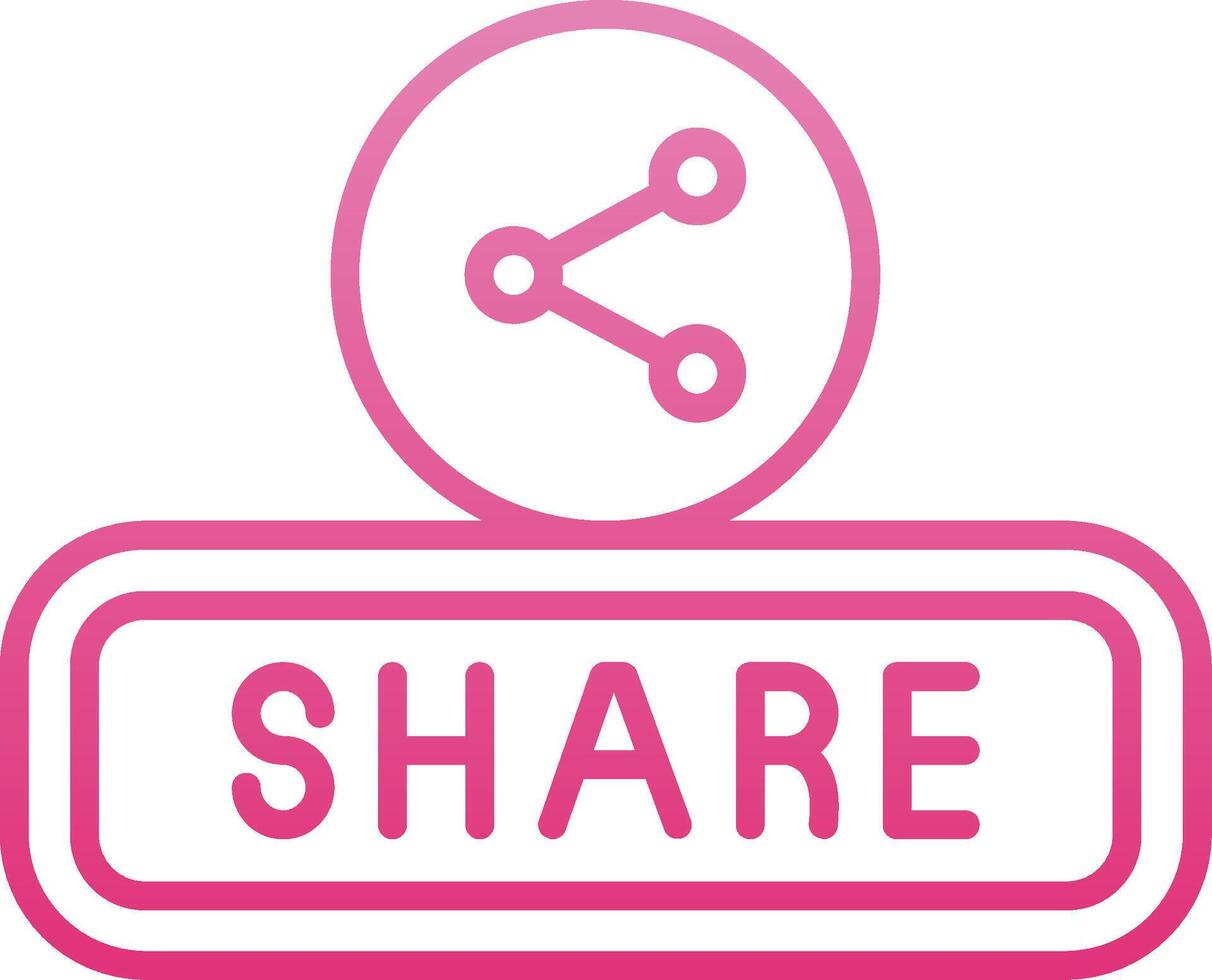 Share Line Gradient Icon vector