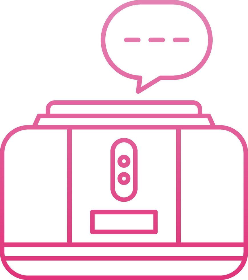 Virtual Assistant Line Gradient Icon vector