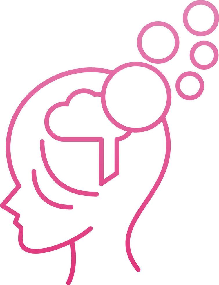 Amnesia Line Gradient Icon vector