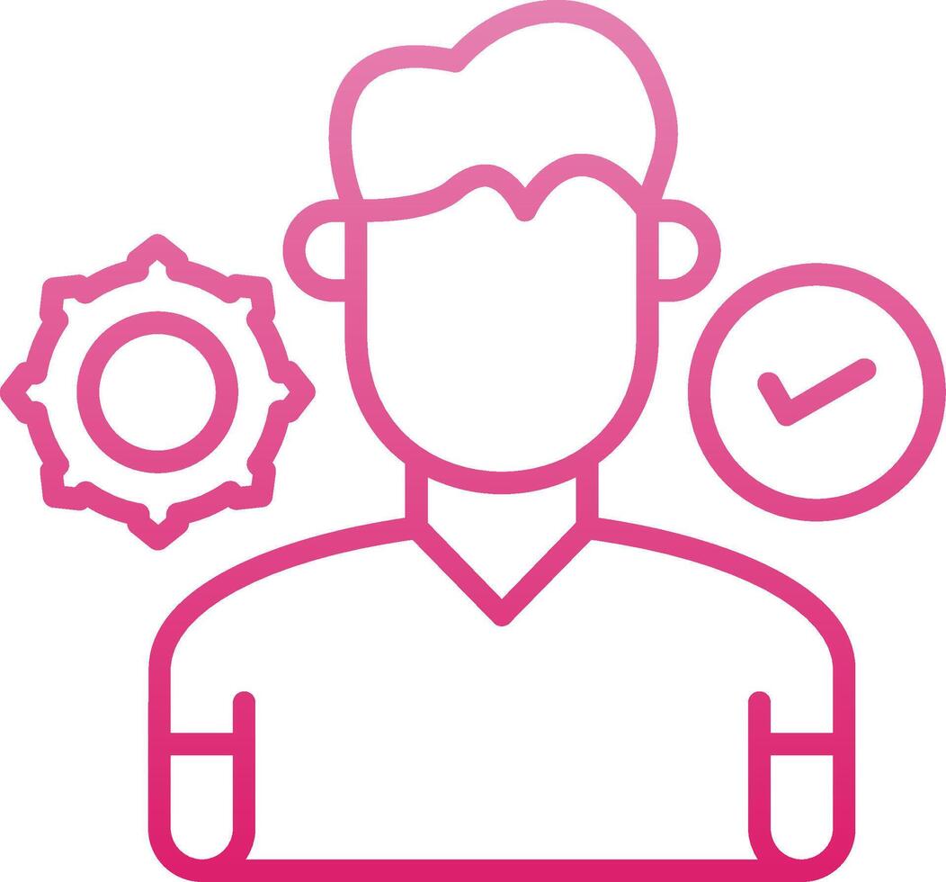 Coach Line Gradient Icon vector