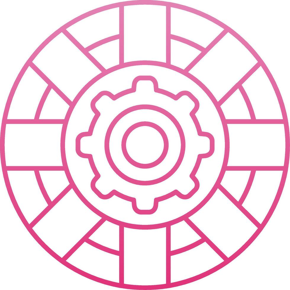 Support Line Gradient Icon vector