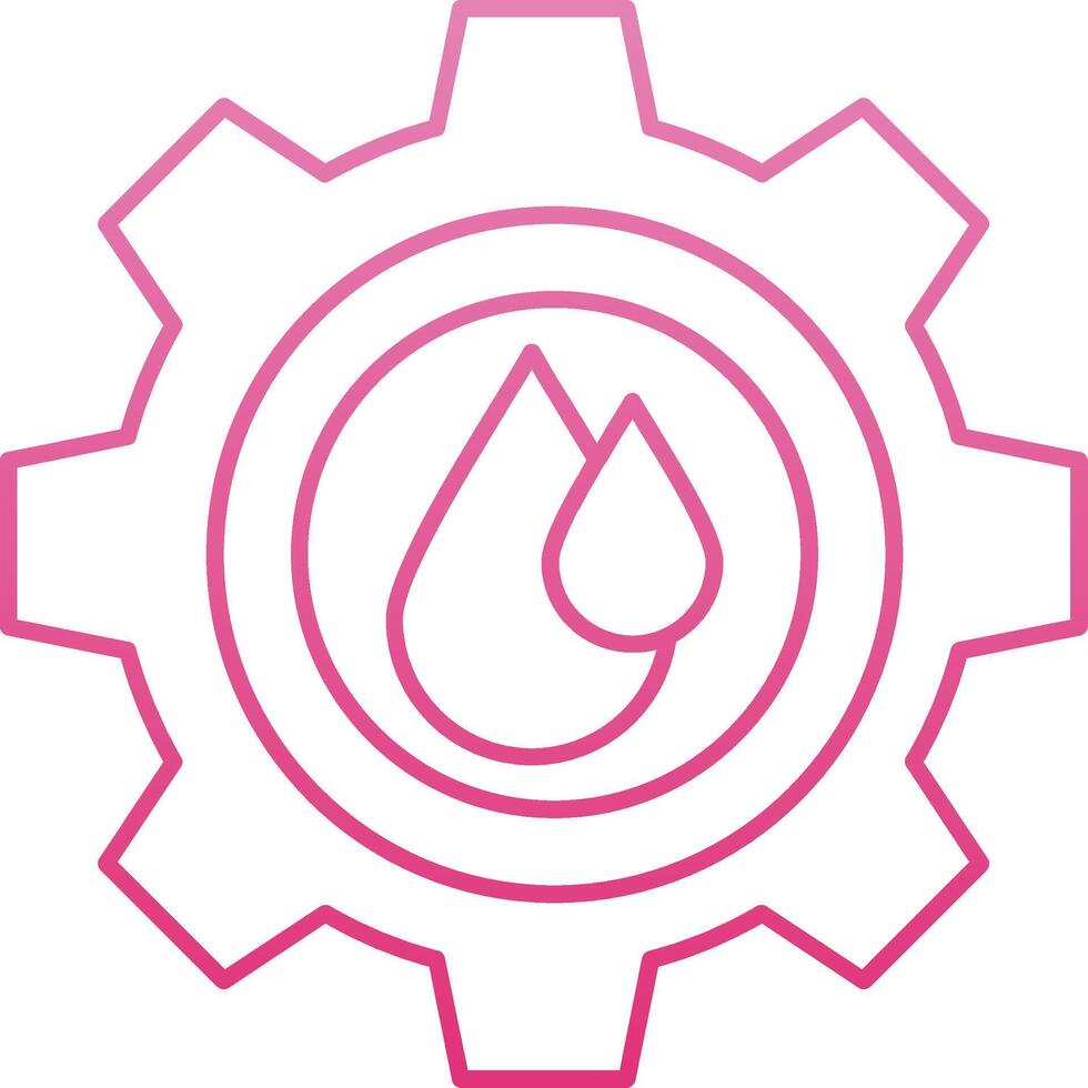 Water Qualties Line Gradient Icon vector