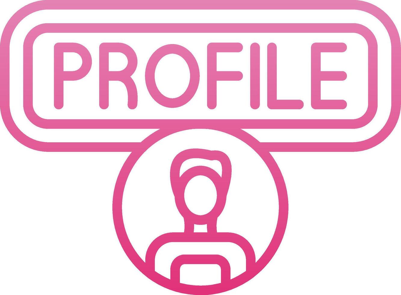 User Profile Line Gradient Icon vector