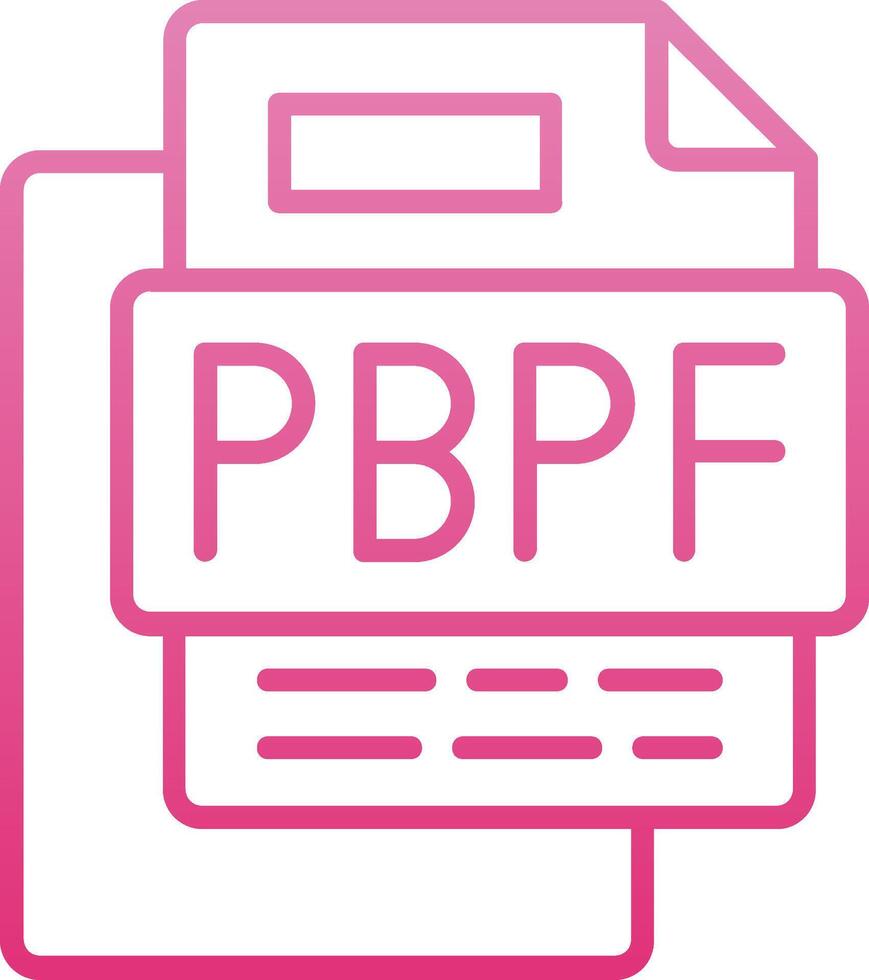 Ppt Business Presentation File Line Gradient Icon vector