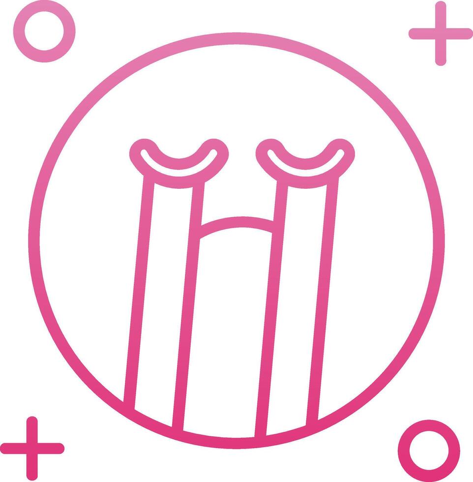Cry Line Gradient Icon vector