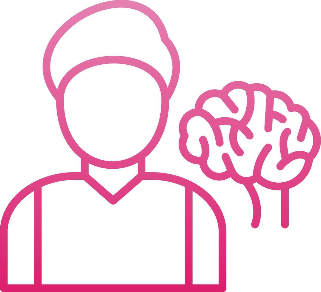 Neurologist Line Gradient Icon vector