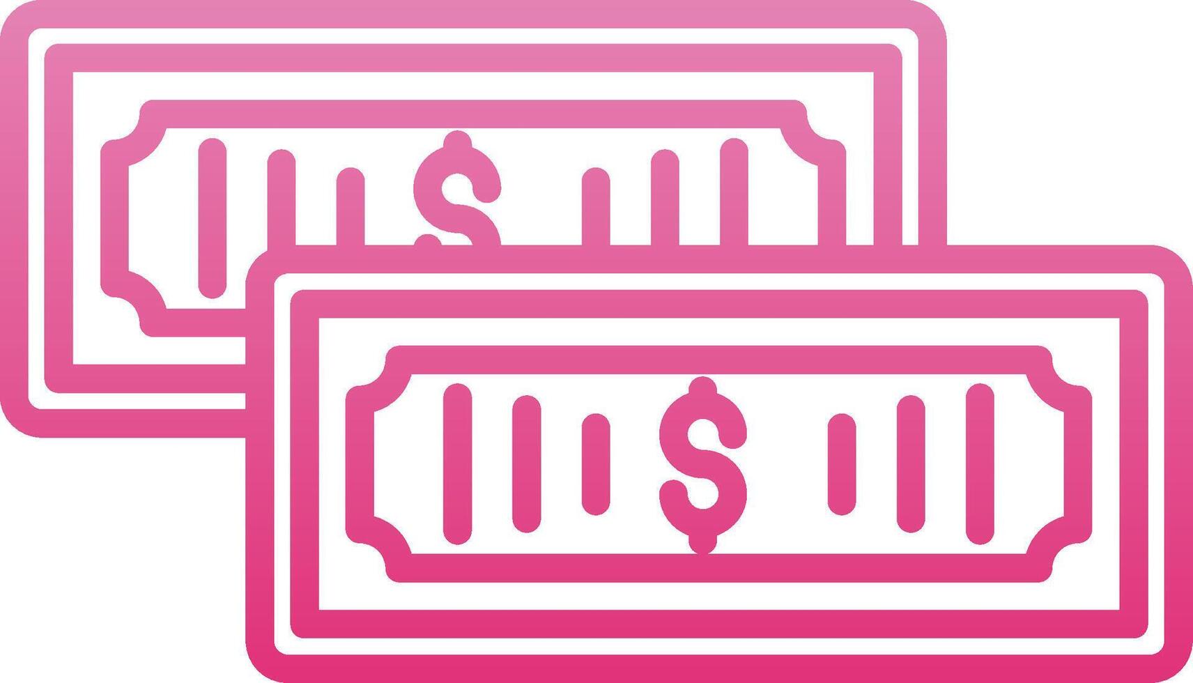 Money Line Gradient Icon vector
